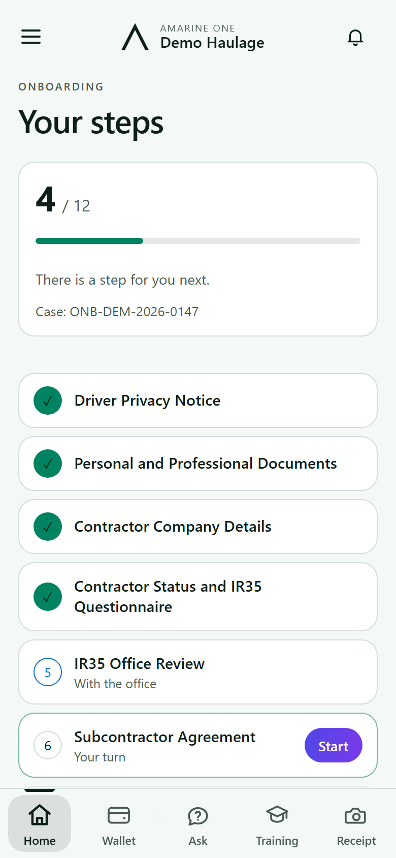 Onboarding: the steps, which are done, which is yours and which are with the office