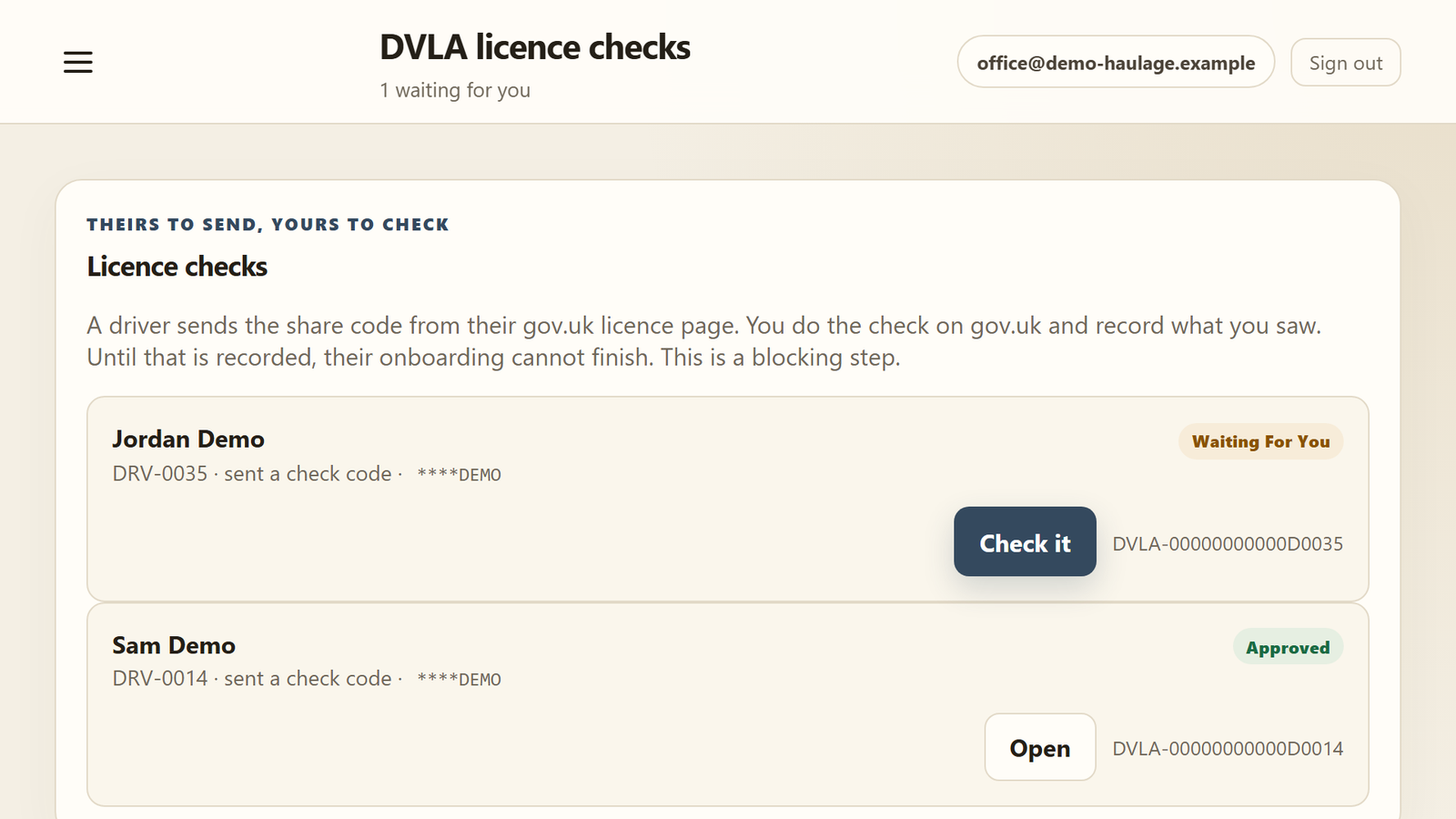 DVLA licence checks: a driver's code waiting to be checked